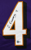 Zay Flowers Authentic Signed Purple Pro Style Jersey BAS Witnessed