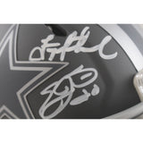 Dallas Cowboys Autographed Slate Mini Helmet Aikman Emmitt Irvin Beckett 50315
