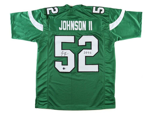 Jermaine Johnson II Signed New York Jets Jersey (Beckett) 2022 1st Round Pick DE