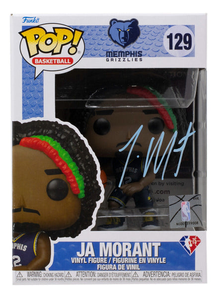 Ja Morant Signed Memphis Grizzlies NBA Funko Pop! #129 JSA