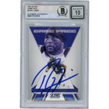 Ray Lewis Autographed 2021 Score Game Face Slabbed Trading Card Beckett 50014