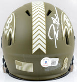 Deion Sanders Signed Baltimore Ravens Salute to Service Speed Mini