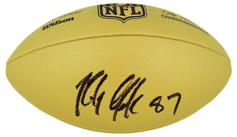 Rob Gronkowski Signed Wilson Duke Gold NFL Full Size Replica Football - (SS COA)