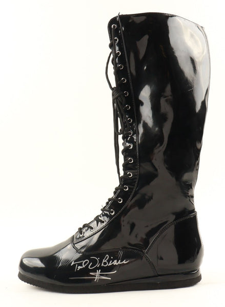 Ted DiBiase Signed Wrestling Boot (Schwartz) WWF Million Dollar Man / 1974-1993