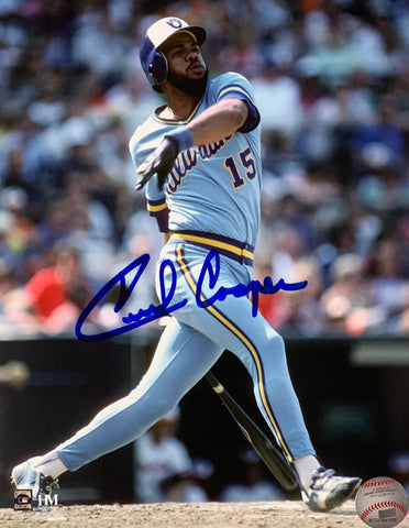 Milw Brewers 1982 AL Champion CECIL COOPER Signed 8x10 Color Photo #5 AUTO