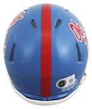Ole Miss Kewan Lacy Authentic Signed Powder Blue Speed Mini Helmet BAS