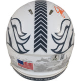 John Elway Autographed Denver Broncos 24 STS Mini Helmet Beckett Witness 50209