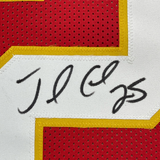 Framed Autographed/Signed Jamaal Charles 35x39 Kansas City Red Jersey JSA COA