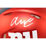 Abdul Carter Autographed/Signed New York Giants Blaze Mini Helmet Beckett 51262