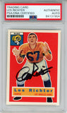 Les Richter Autographed 1956 Topps #30 Trading Card PSA Slab 43633