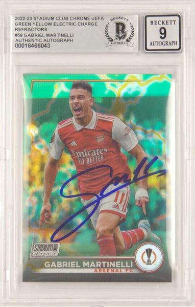Gabriel Martinelli Signed 2022 Topps Stadium Club Chrome /125 - BGS 9 Autograph