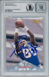 Eric Moulds Autographed 1996 Pinnacle #163 Rookie Card Beckett 10 Slab 36299