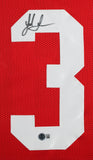 Ohio State Jack Sawyer Authentic Signed Red Pro Style Framed Jersey BAS