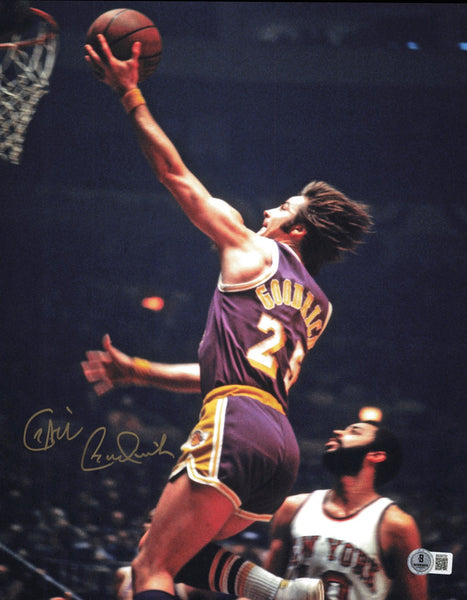 Gail Goodrich Autographed 11x14 Photo Los Angeles Lakers Beckett BAS QR #SB30722