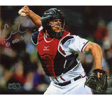 Evan Gattis Signed Atlanta Braves Unframed 8X10 Photo - Throwing with "El Oso Bl