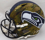 RUSSELL WILSON AUTOGRAPHED SEAHAWKS CAMO FULL SIZE HELMET RW & BECKETT 182232