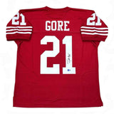 Frank Gore Autographed SIGNED Jersey - Red - Beckett Authenticated