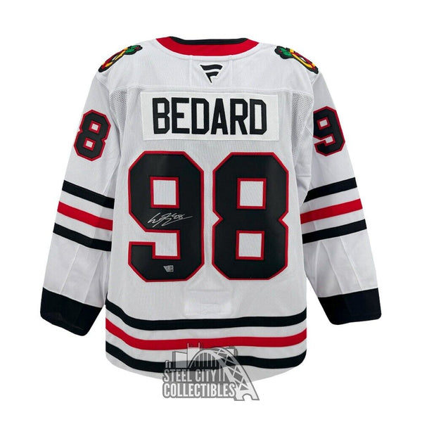 Connor Bedard Autographed Chicago Fanatics White Premium Jersey - Fanatics