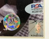 Larry Bird Signed Framed 16x20 Boston Celtics w/ Auerbach Photo 2 Bird+PSA/DNA