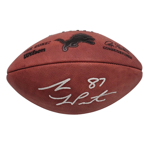 Sam LaPorta Signed Detroit Lions Metallic NFL Duke Football Beckett Witnessed