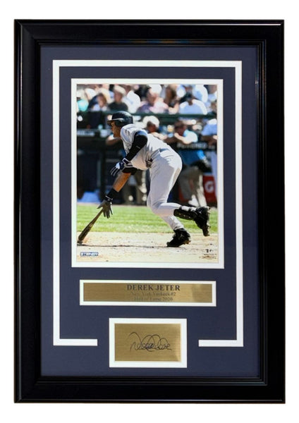 Derek Jeter Framed 8x10 New York Yankees Photo w/ Laser Engraved Signature