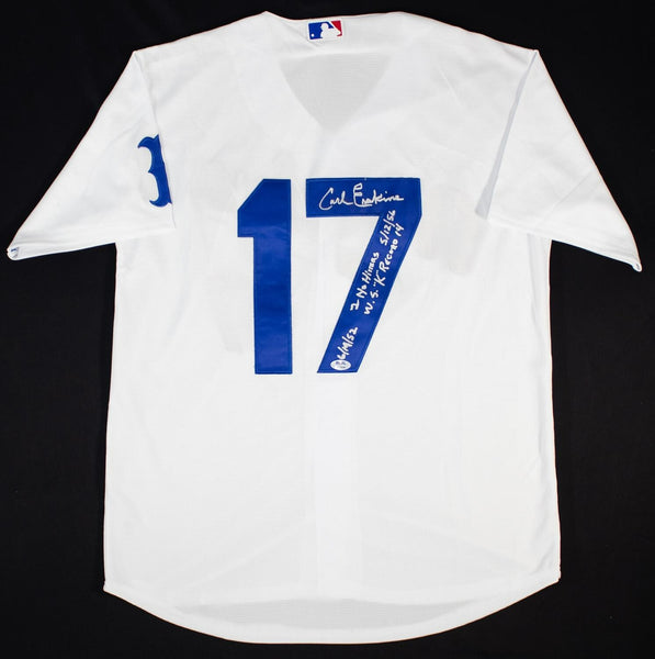 Carl Erskine Signed Brooklyn Dodgers Jersey (PSA COA) 1955 World Champ Pitcher