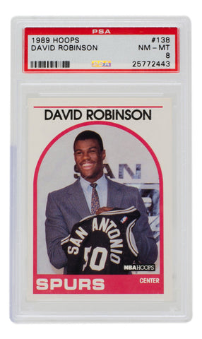 Dave Robinson 1989 Hoops #138 Spurs Rookie Basketball Card PSA/DNA Near Mint