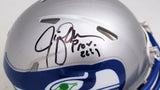JIM ZORN AUTOGRAPHED SEAHAWKS SILVER THROWBACK SPEED MINI HELMET MCS 211076