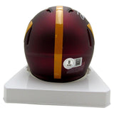 Terry McLaurin Autographed/Signed Commanders Mini Helmet Beckett Witness 200073