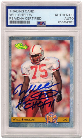 Will Shields Signed 1993 Classic Rookie Card #13 w/CHOF'11 - (PSA Encapsulated)