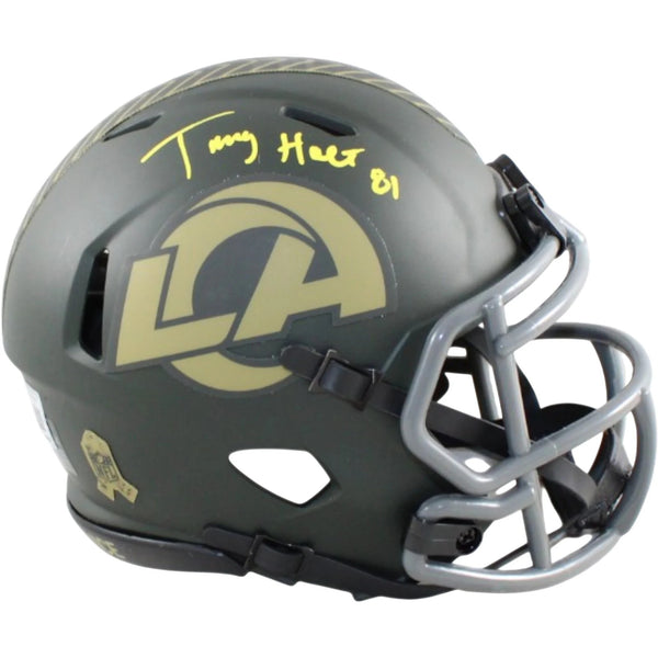 Torry Holt Autographed Los Angeles Rams Mini Helmet 25 STS Beckett WIT 58582