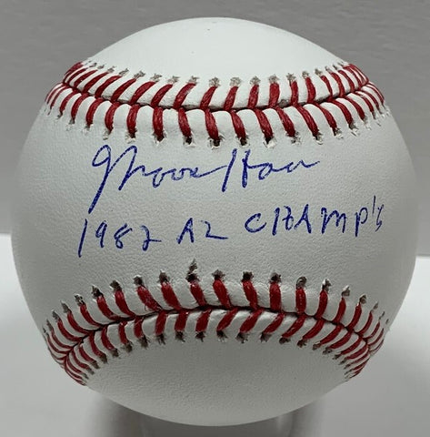 Brewers MOOSE HAAS Signed Official MLB Baseball AUTO w/ 1982 AL Champs - JSA