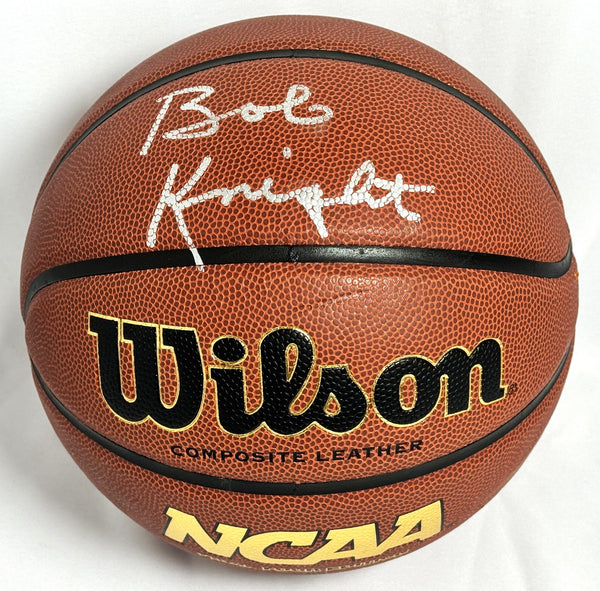 Bob Knight Autographed Wilson NCAA Basketball - JSA W/ *Silver
