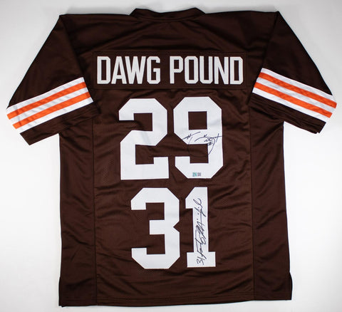 Frank Minnifield & Hanford Dixon Signed Cleveland Browns Dawg Pound Jersey /GTSM