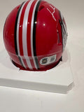 Jonah Elliss Autographed Utah Utes Red Mini Helmet Inscribed "Go Utes!" BAS COA