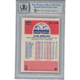 Alex English Autographed 1986 Fleer #30 HOF Trading Card 10 Slab Beckett 51922