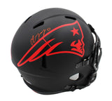 Christian Gonzalez Signed New England Patriots Speed Full Size Eclipse Helmet