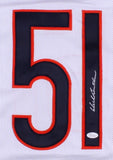 Dick Butkus Signed Chicago Bears White Career Stat Jersey (JSA) 8xPro Bowl L.B.