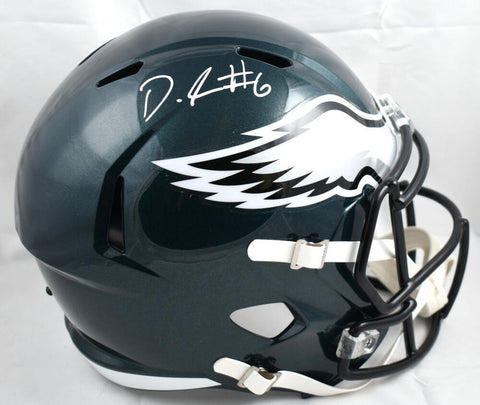 DeVonta Smith Autographed Philadelphia Eagles F/S Speed Helmet - Fanatics *White