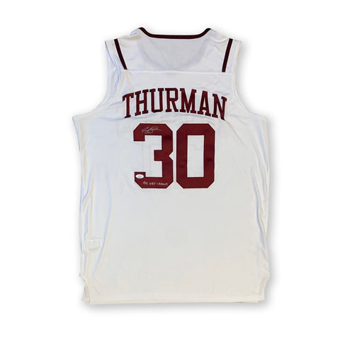 Scotty Thurman Autographed Arkansas Signed Basketball Jersey 1994 CHAMPS JSA COA
