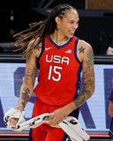 Brittney Griner Signed 2024 Team USA Basketball Nike Jersey (PSA) 3xOlympic Gold