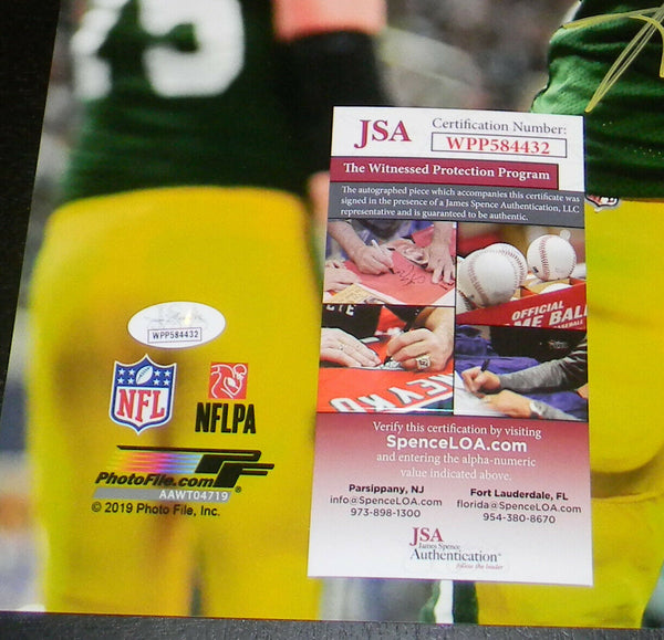Jordan Love Signed BAS 16x20 Green Bay Packers Football Aaron Rodgers Jordan Love Signed BAS 16x20 Green Bay Packers Football Aaron Rodgers