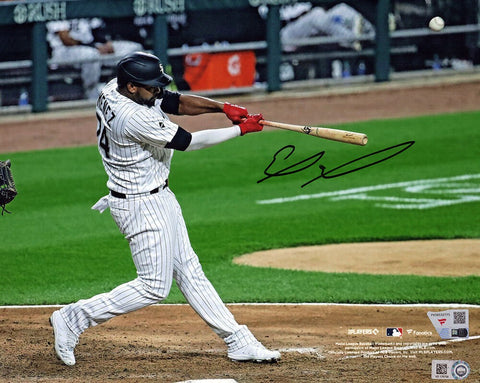Eloy Jimenez Signed Chicago White Sox Hitting 8x10 Photo - (FANATICS COA)