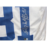 Roy Williams Autographed/Signed Pro Style White Jersey Beckett 42798