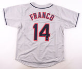 Julio Franco Signed Cleveland Indian Jersey (All World) 1991 AL Batting Champion