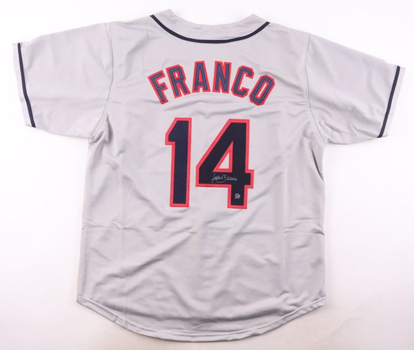 Julio Franco Signed Cleveland Indian Jersey (All World) 1991 AL Batting Champion