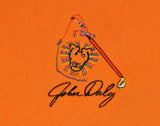 John Daly Authentic Signed Match Worn Orange Loudmouth Polo Shirt BAS #BK84780
