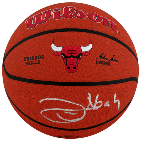 Joakim Noah Signed Wilson Chicago Bulls Logo NBA Basketball - (SCHWARTZ COA)