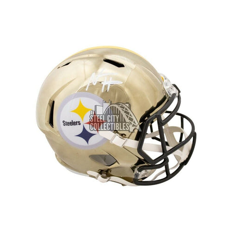 Najee Harris Autographed Steelers Chrome Replica F/S Football Helmet - Fanatics