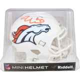 Jonathon Cooper Autographed Denver Broncos 24 Alt Mini Helmet Beckett WIT 52797